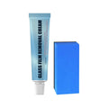 Blue car glass oil film remover stick and soft sponge for scratch-free windscreen cleaning
