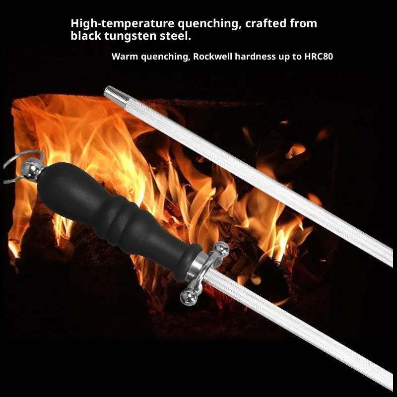 Household multifunctional high carbon steel kitchen sharpening steel with eight style options for knife maintenance
