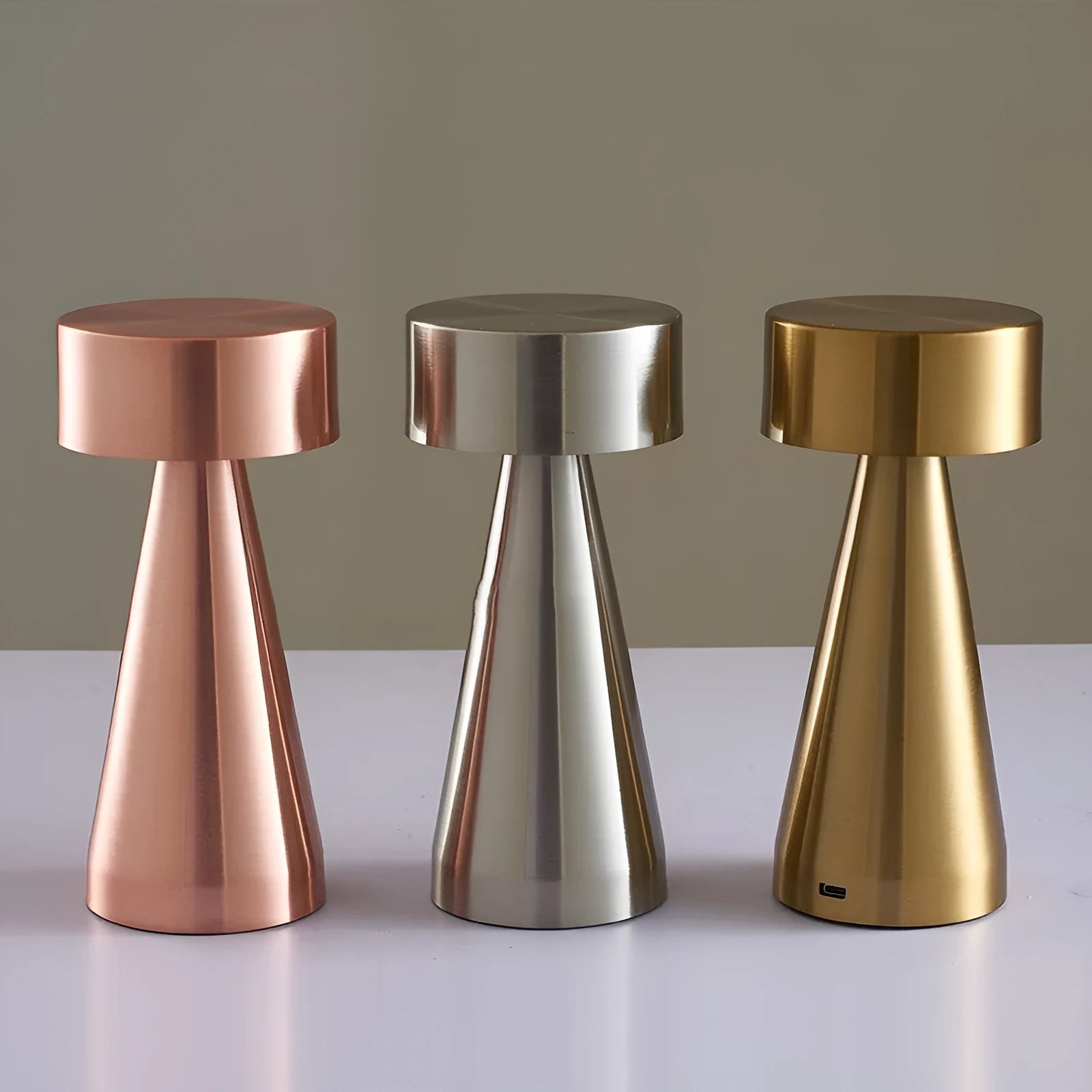 Home Touch Charging Lamp Nordic desk lamp in simple modern style with gold finish and touch dimming