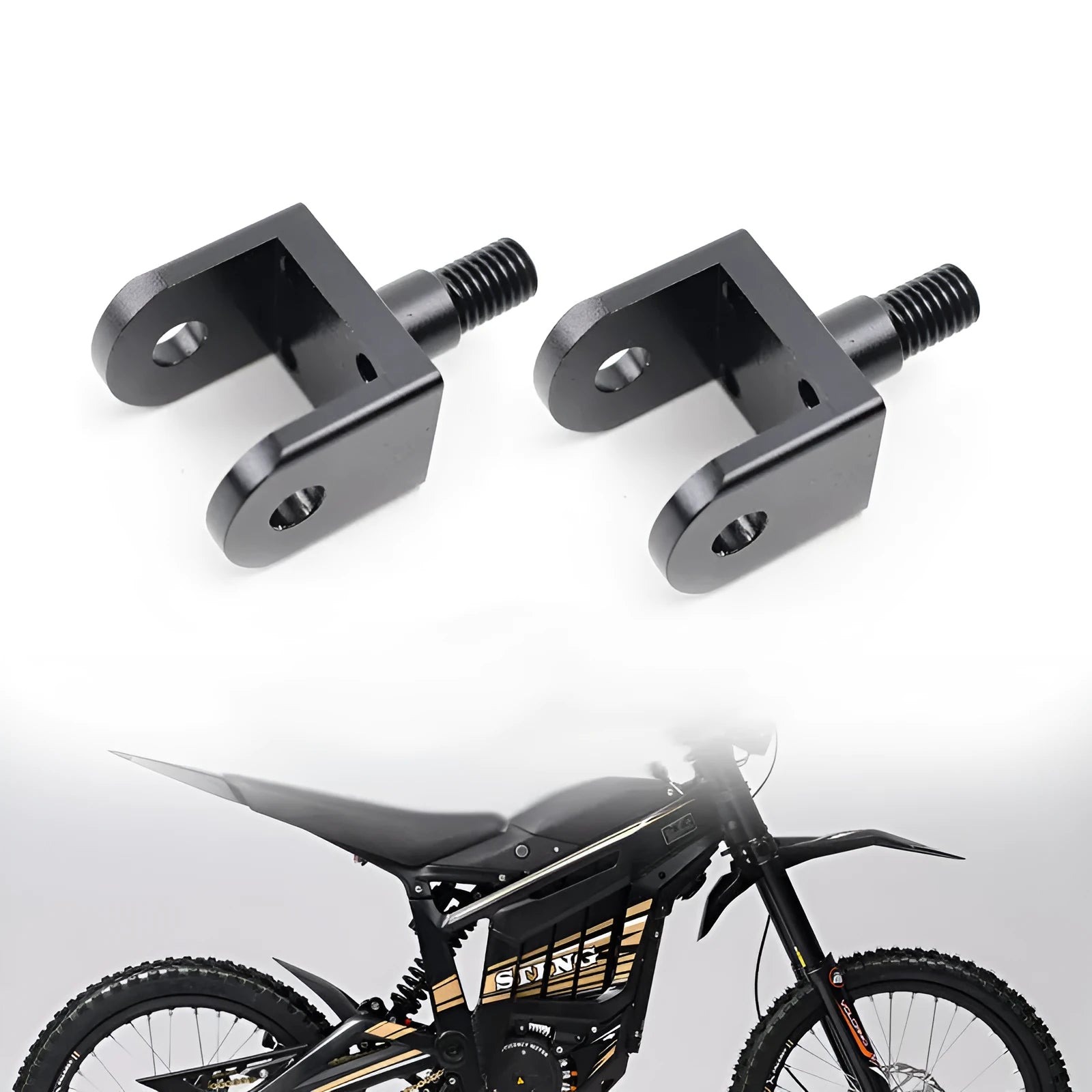 Aluminium alloy pedal bracket for Light Bee and Tanli Qionlong bikes, baking paint finish, black colour