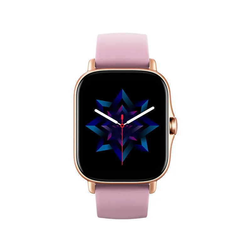 GT20 black smartwatch on wrist showing heart rate monitoring screen