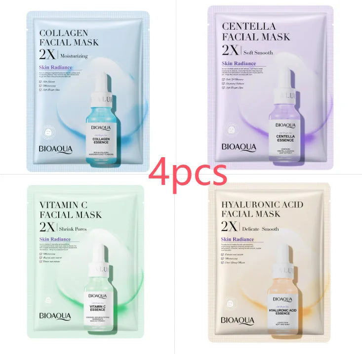 Single pack of a 30g gel facial sheet mask from a range including Collagen, Hyaluronic Acid, Vitamin C and Centella Asiatica variants.