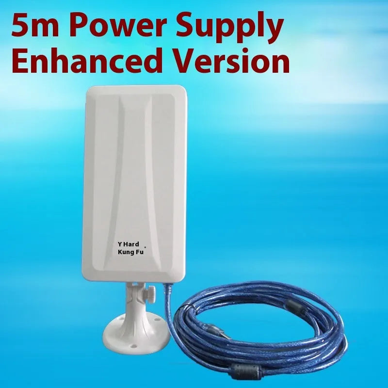 White USB wireless network card with Type USB connector for computer wireless connectivity