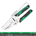 Stainless steel 7-in-1 wire stripper and crimping pliers with two-colour handle
