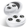 White wireless red light and EMS facial and eye massager beauty device