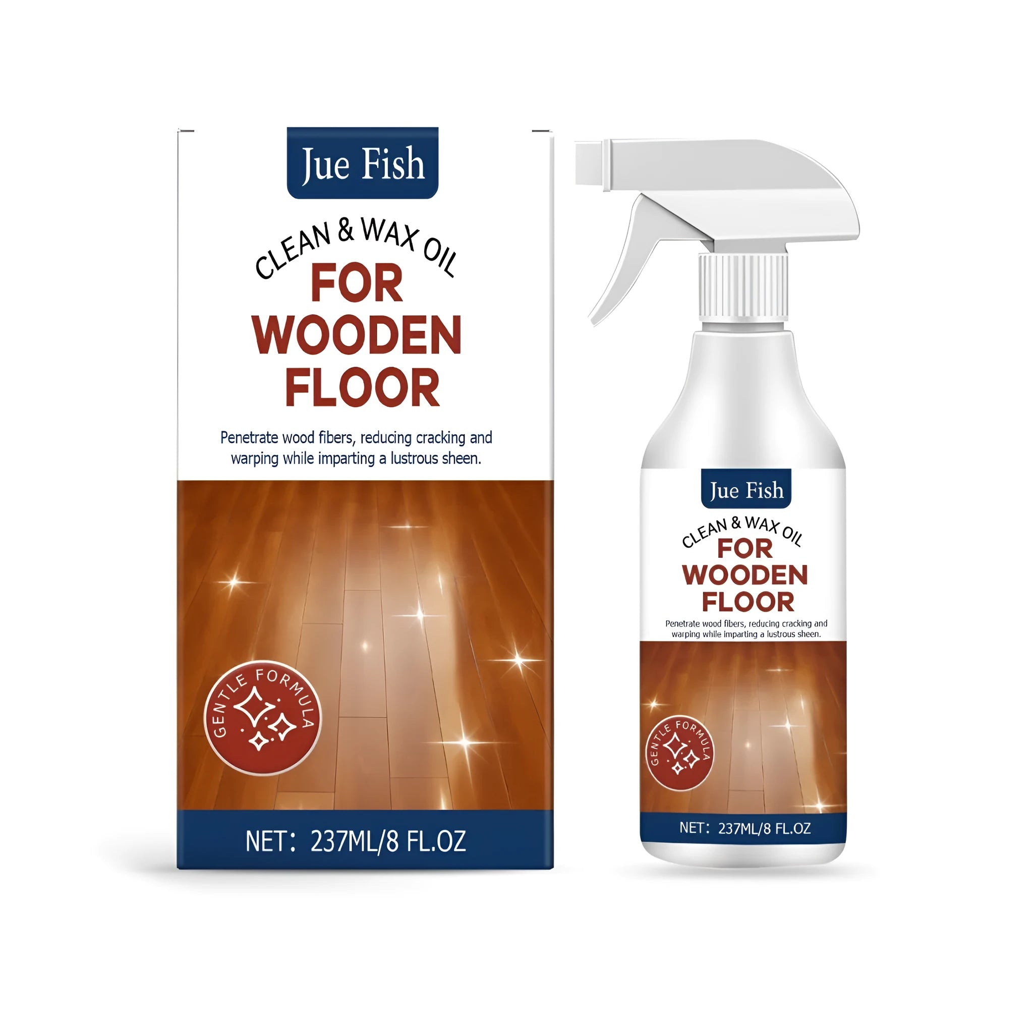 Wood floor polishing spray 237ml bottle with lemon scent for laminate and hardwood floors quick drying