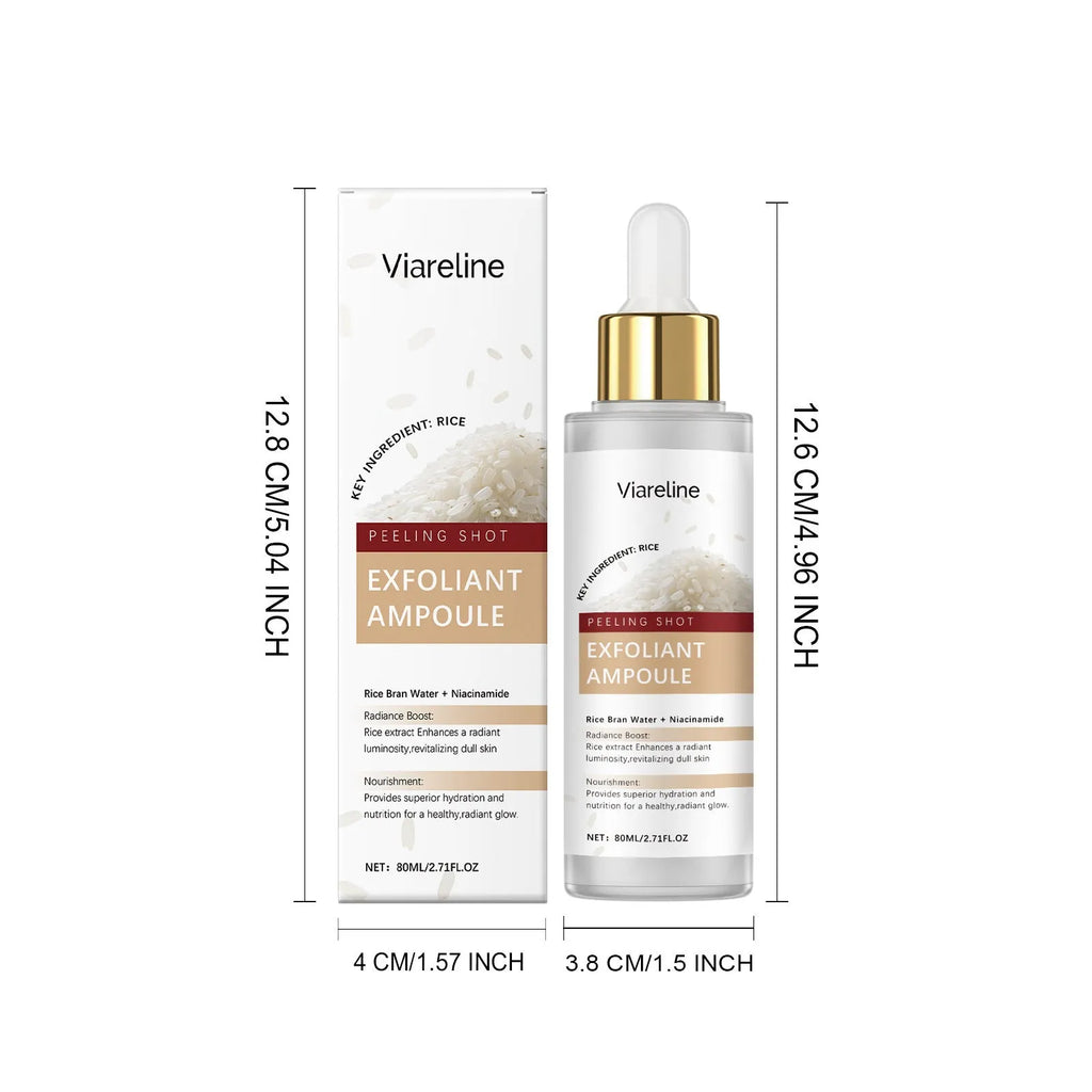 80ml bottle of facial exfoliating liquid with salicylic acid and hyaluronic acid.
