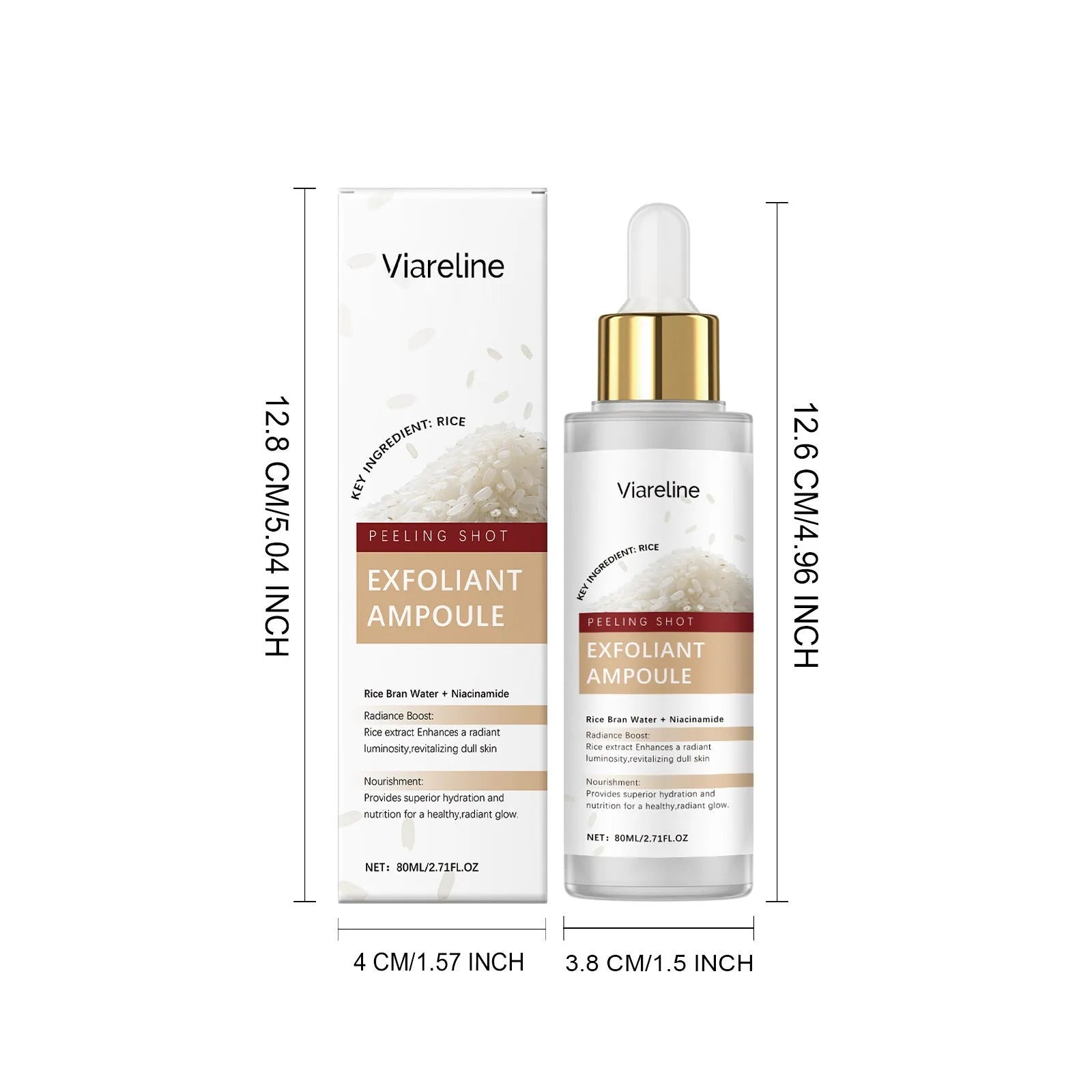80ml bottle of facial exfoliating liquid with salicylic acid and hyaluronic acid.