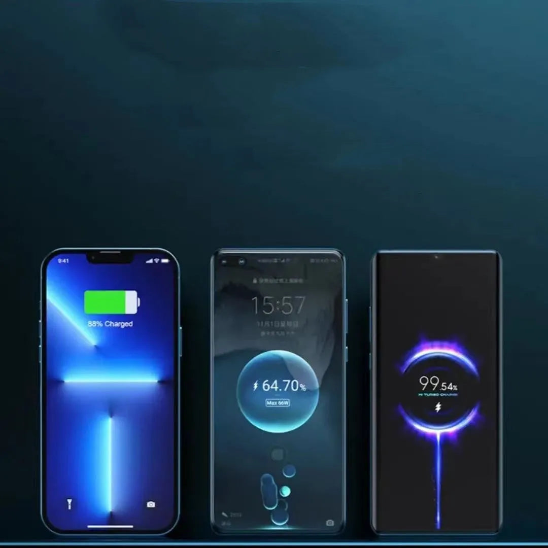 Transparent industrial power bank 10000mAh showing internal aluminium battery casing