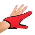 Two-finger fishing glove in camouflage colour showing diving cloth back and microfiber palm.
