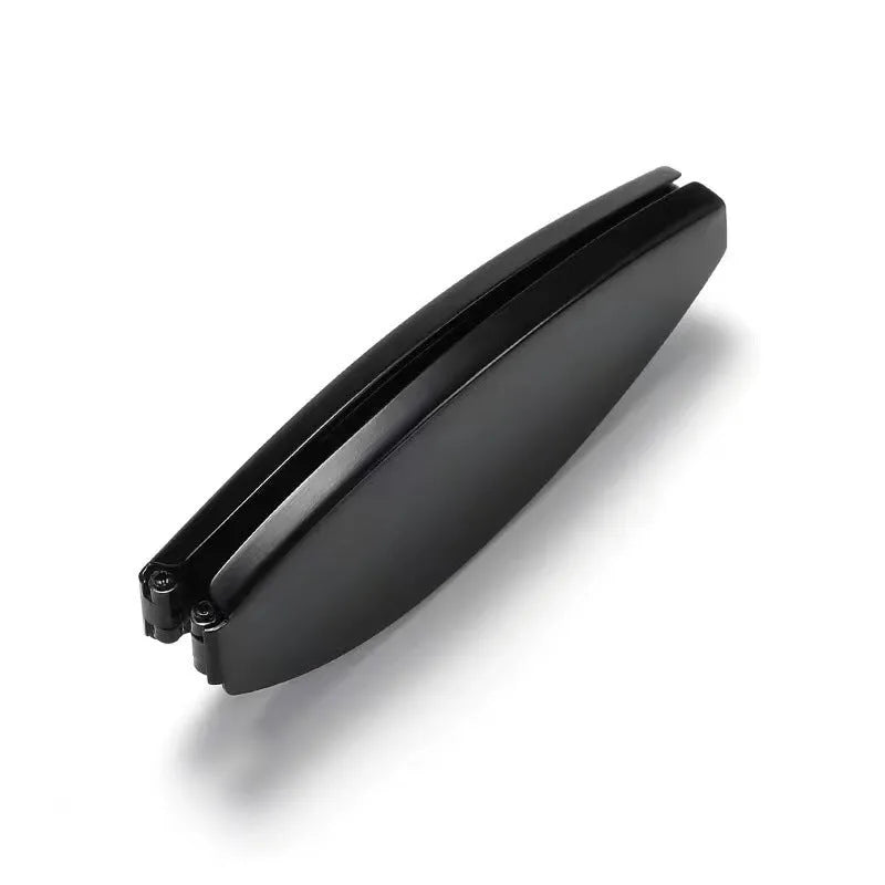 Black retro-style folding reading glasses for men, shown open and folded