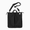 Medium vertical square canvas crossbody messenger bag in military green with shoulder strap