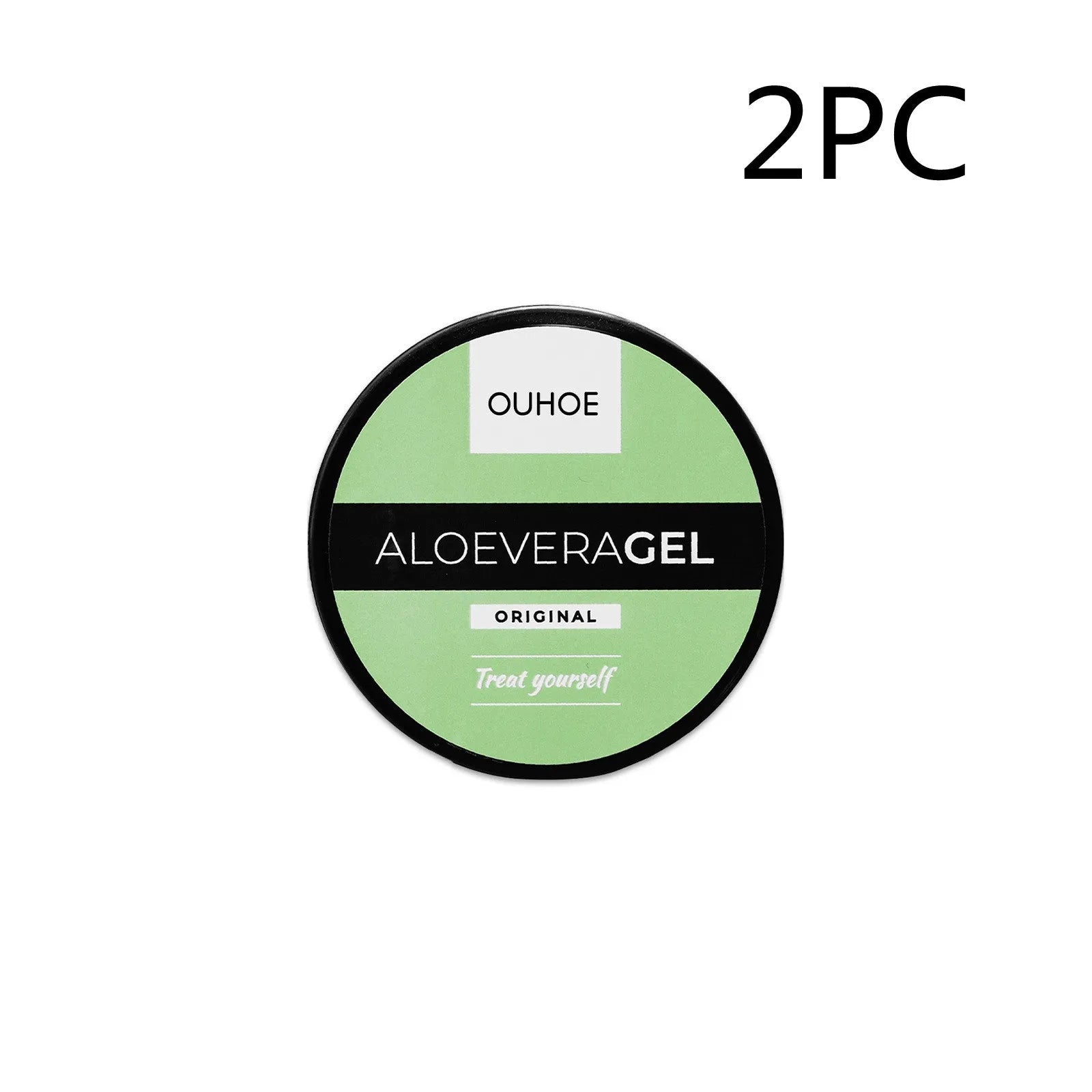 Aloe vera gel and tanning cream bottles for after-sun repair and natural tanning.