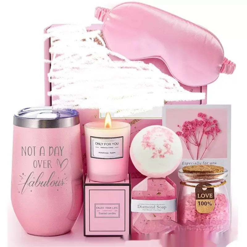 Soy wax aromatherapy candle gift box in modern style with multiple colour options including pink, sunflower, and black.