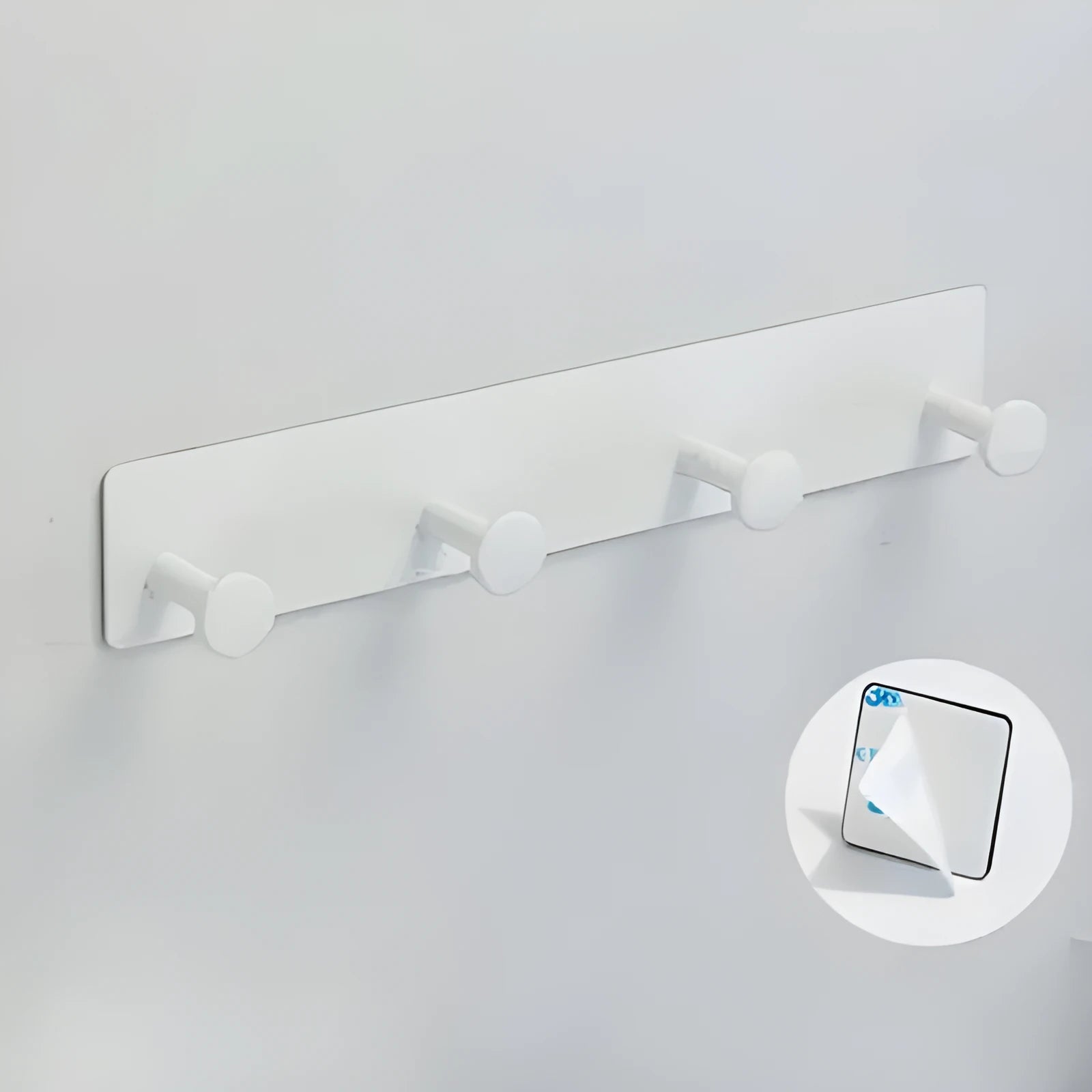Mushroom design screwless clothes hook for shower doors in black or white, with 2, 3 or 4 hooks.