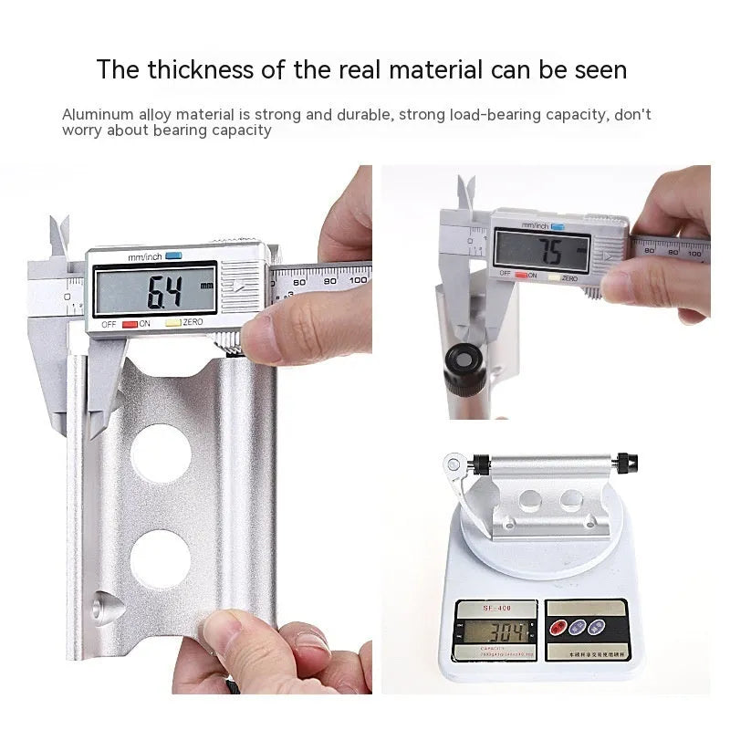 Silver metal bicycle front fork quick release fixing clip for SUV modification transport