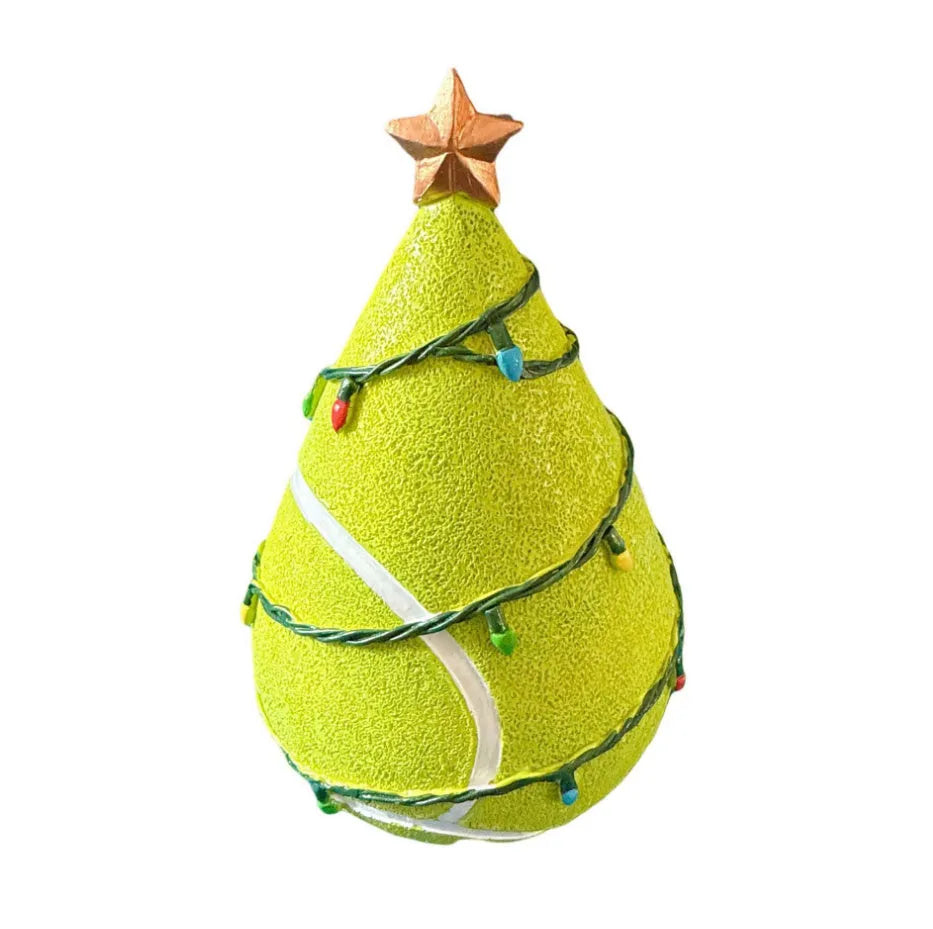 Resin Christmas football tree ornament 15cm in rugby style decoration