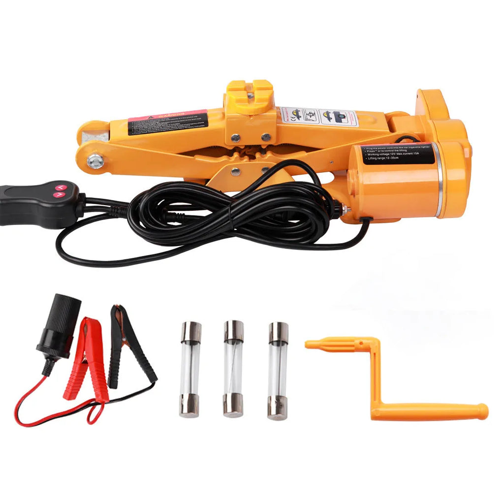 TY002 style electric hydraulic jack kit with 2-tonne capacity and 120-350mm height range
