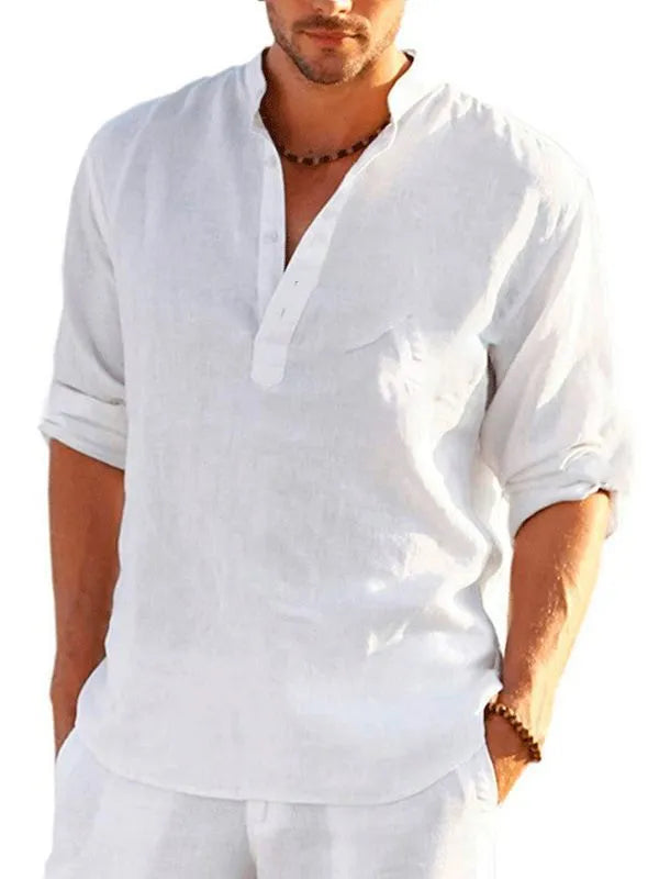 Short sleeve bamboo hemp pullover shirt with British style stripes in various colour options