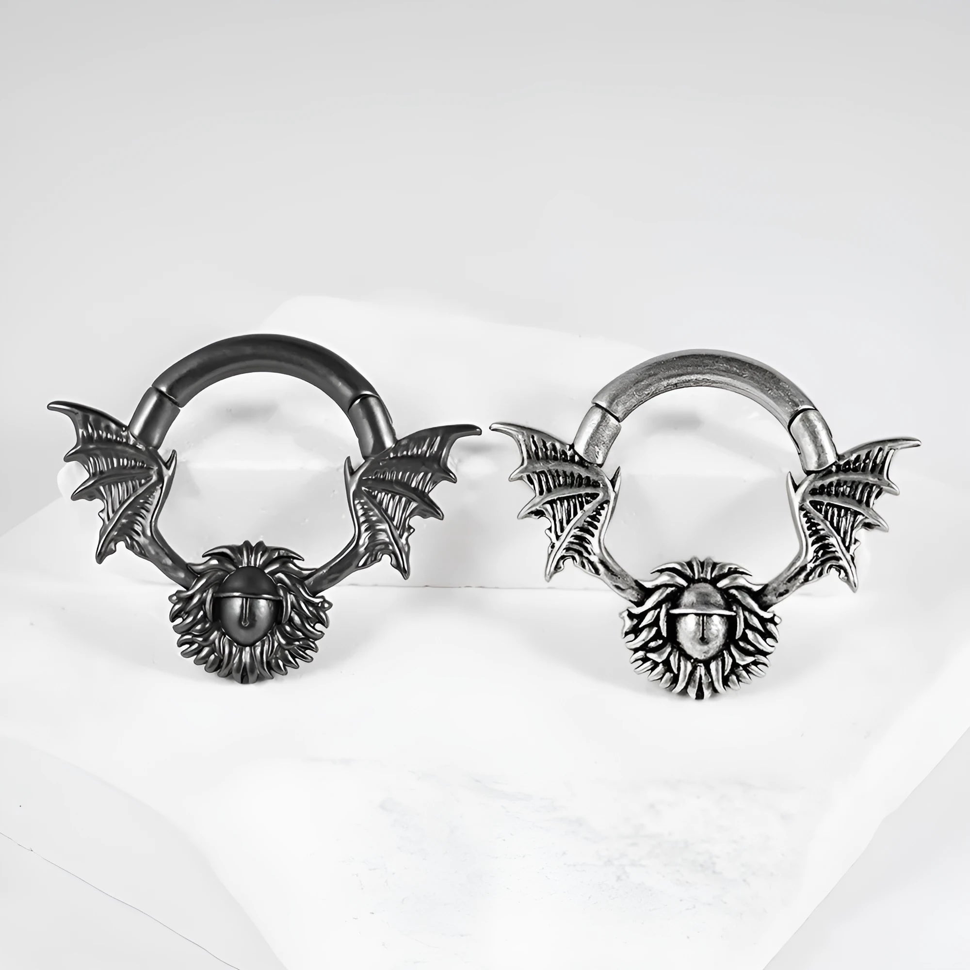 Copper geometric ear extenders with magnetic closure for earlobe stretching in various style options