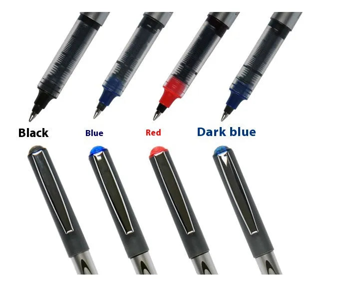 Water-based quick-drying pen with 0.5mm tip in black blue red and ink blue colours