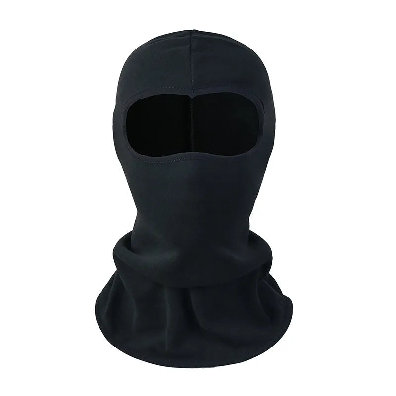Motorcycle windproof head cover with gloves set in cotton fabric, street-style dome design for autumn winter riding