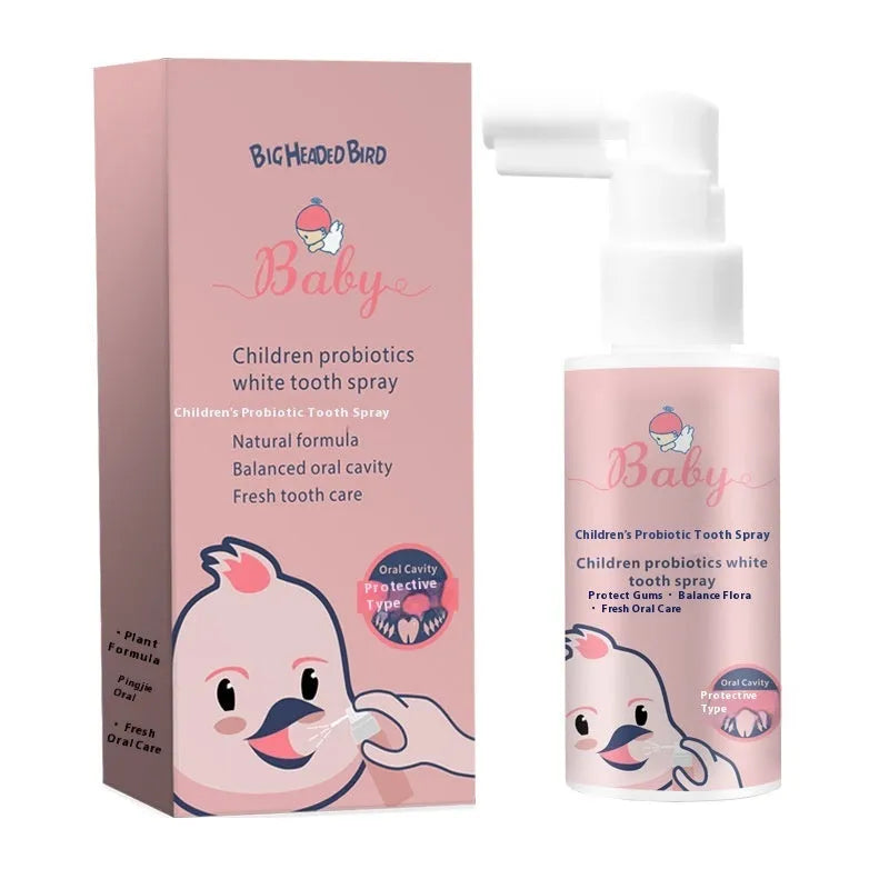 Children's probiotics white teeth cleaning spray bottle in 40ml size with anticavity function