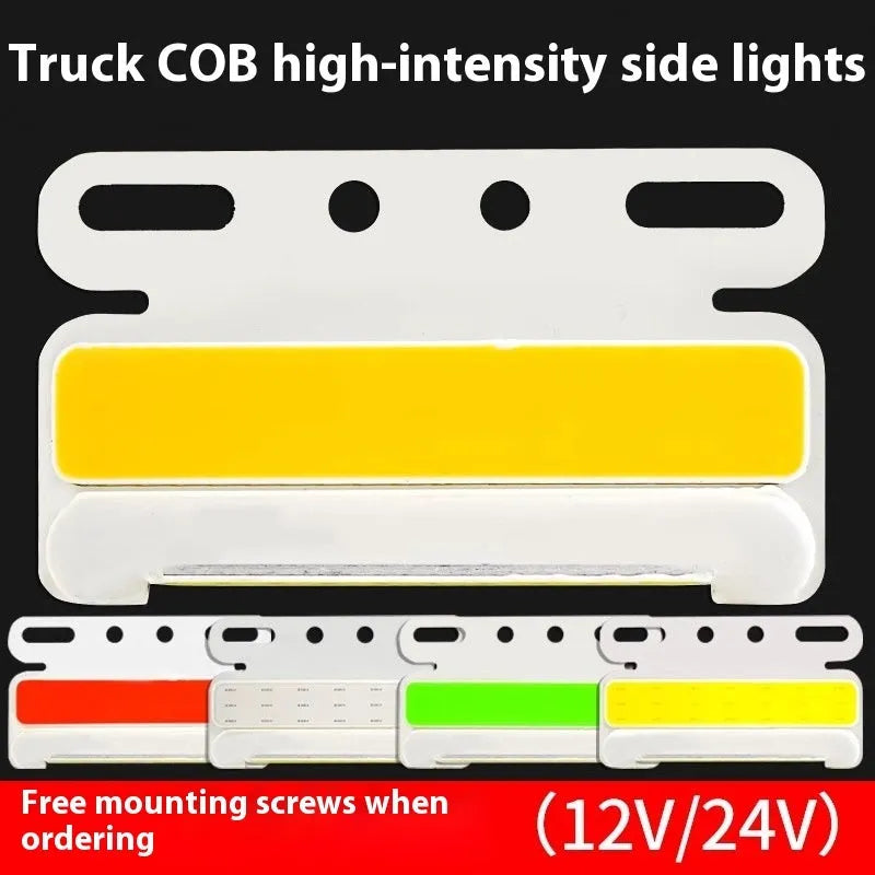 Super bright LED COB truck ground tyre lights in multiple colours with waterproof aluminium alloy housing