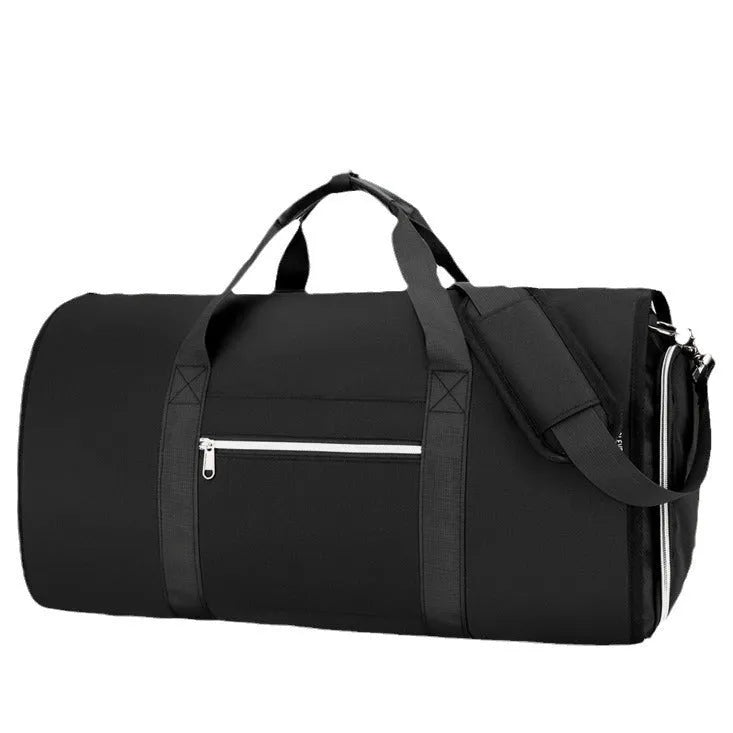 Oxford cloth storage bag with dry wet separation compartments in grey, black, or dark blue colour options