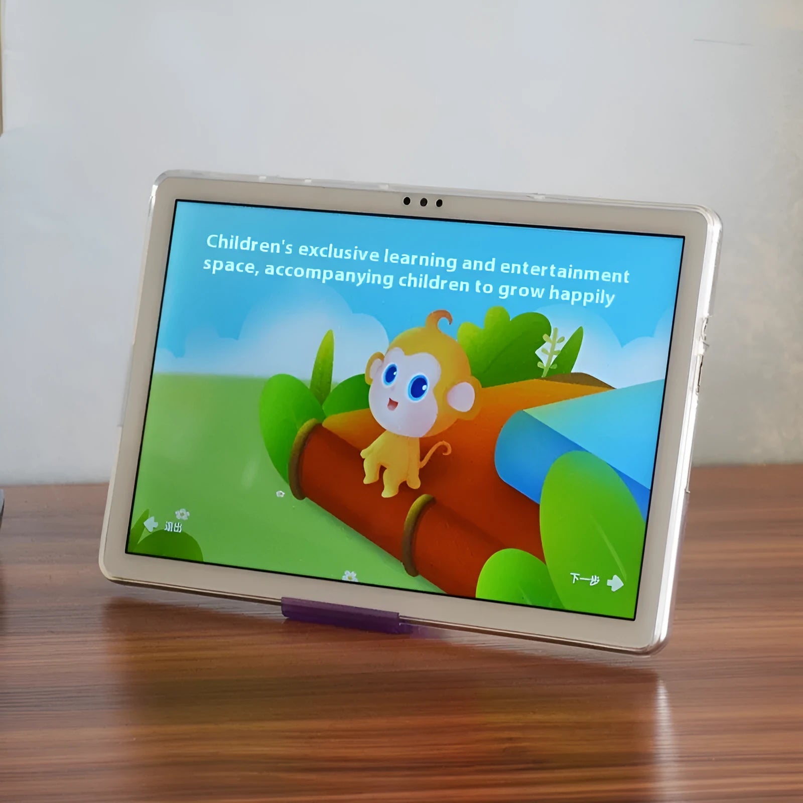 Ultra-thin transparent white silicone tablet case showing minimal protective coverage