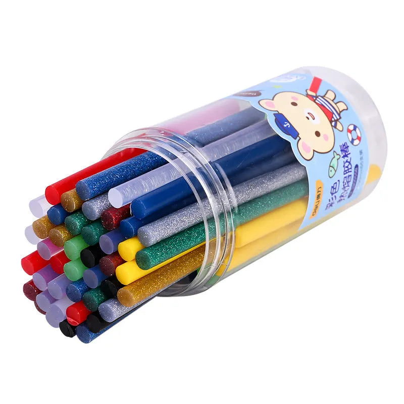 55 transparent hot melt glue sticks with 7mm diameter for DIY adhesive projects