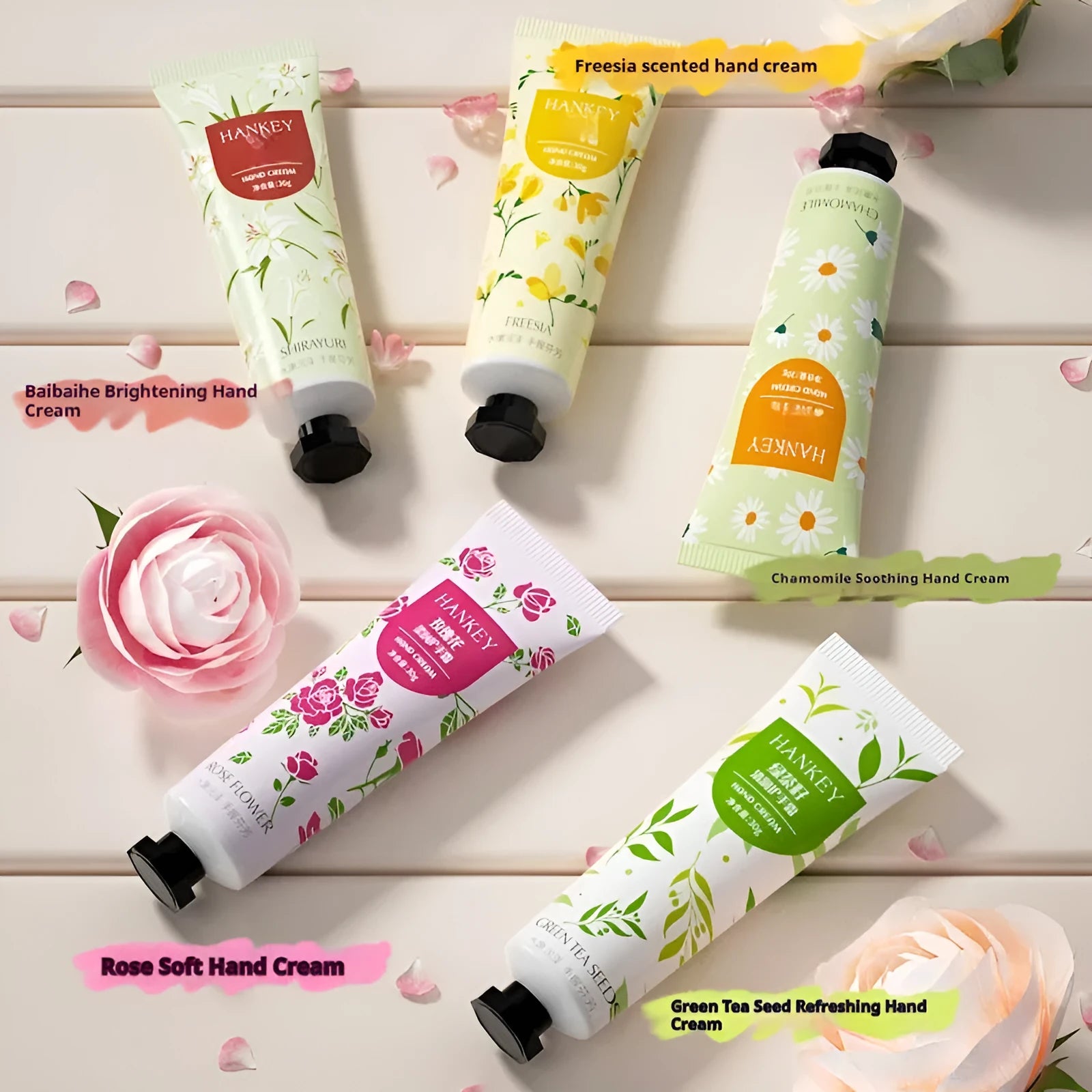 30g tube of fruit-scented hand cream for dry skin moisturising, available in 11 fragrance options.