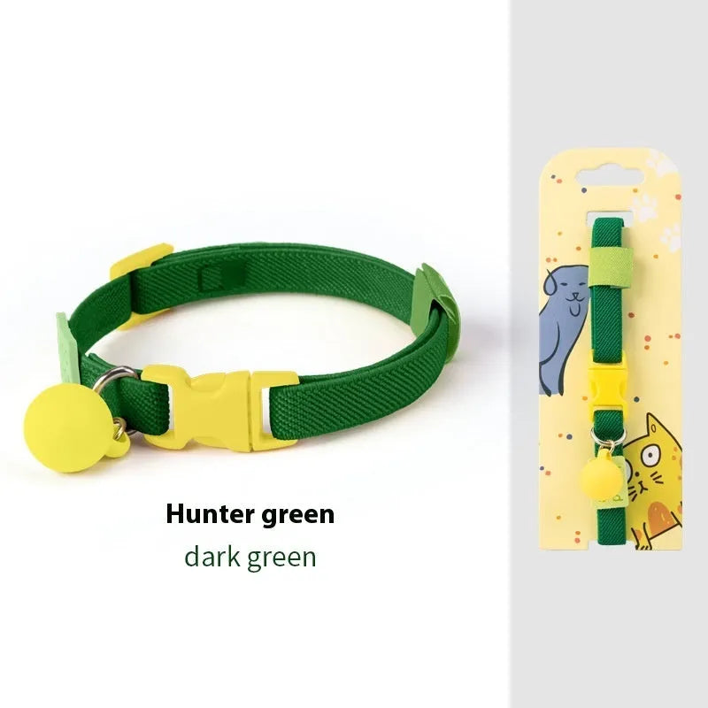 Small dog elastic decoration collar in seven colour options with monochrome pattern