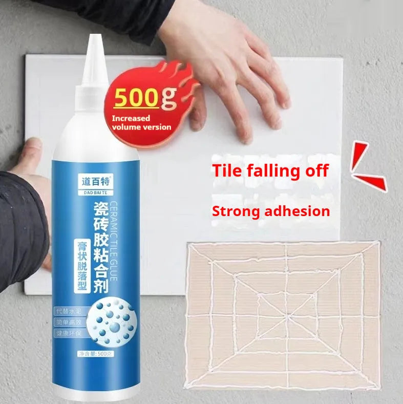 Tile adhesive tubes in 200g, 260g, and 380g capacities for shedding repair injection