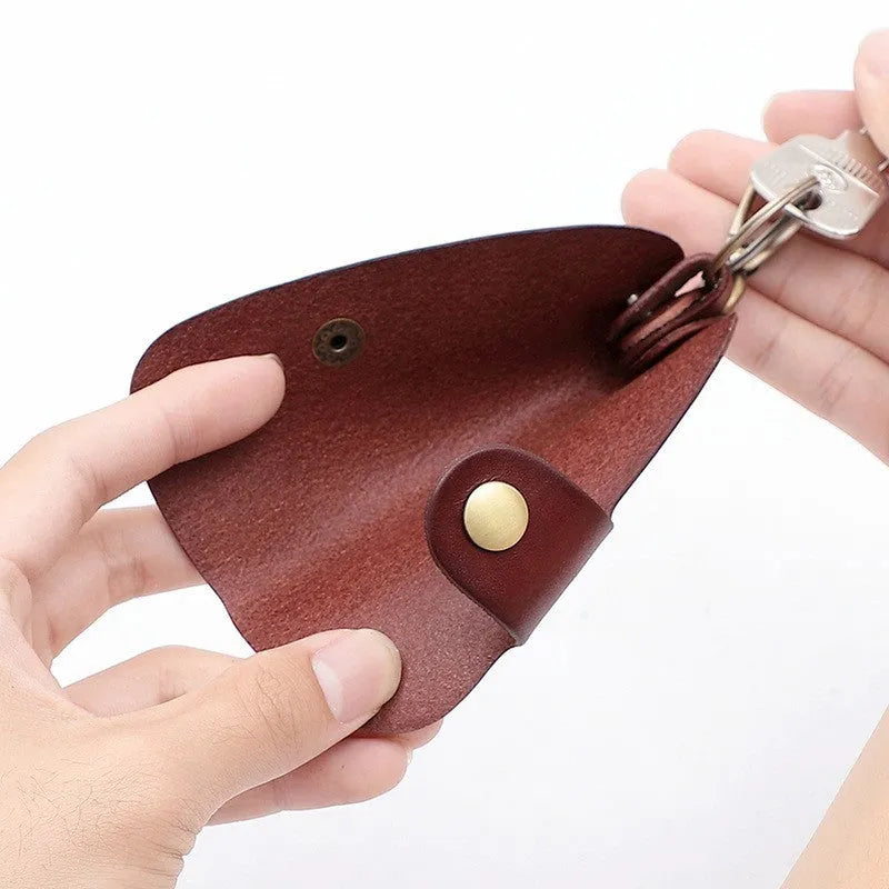 Genuine leather key storage bag for car keys in four colour options