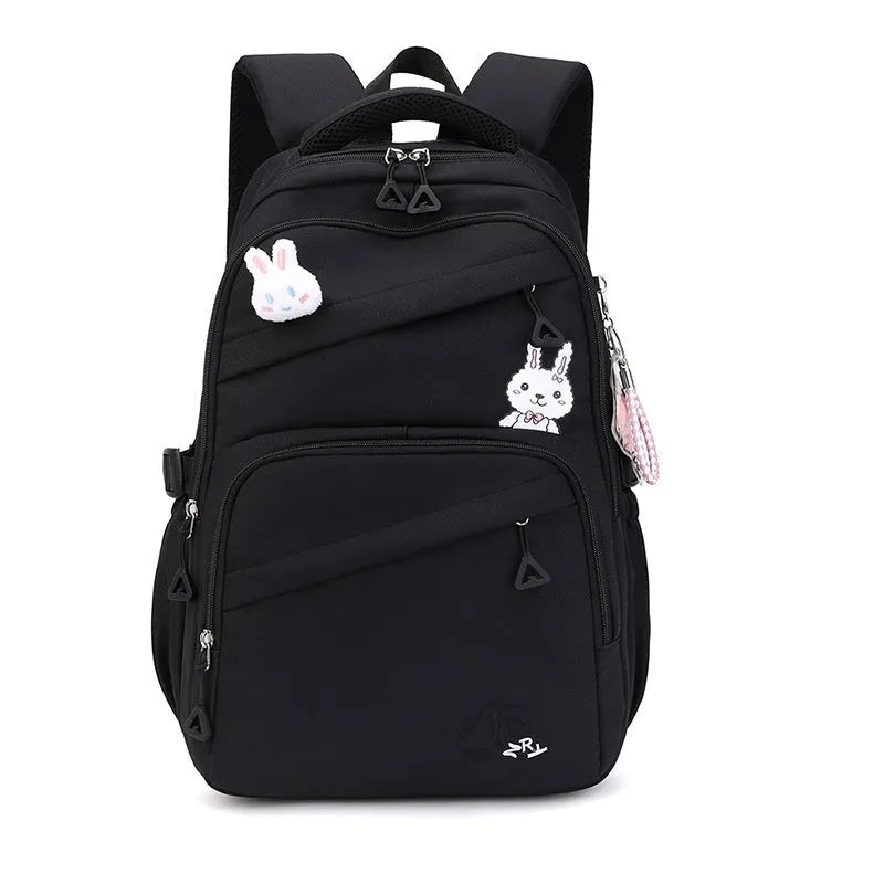 Fashion new Oxford cloth schoolbag for primary school girls, solid colour design, available in multiple colours