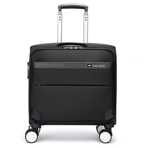Black Oxford cloth 18-inch business travel luggage with universal wheels