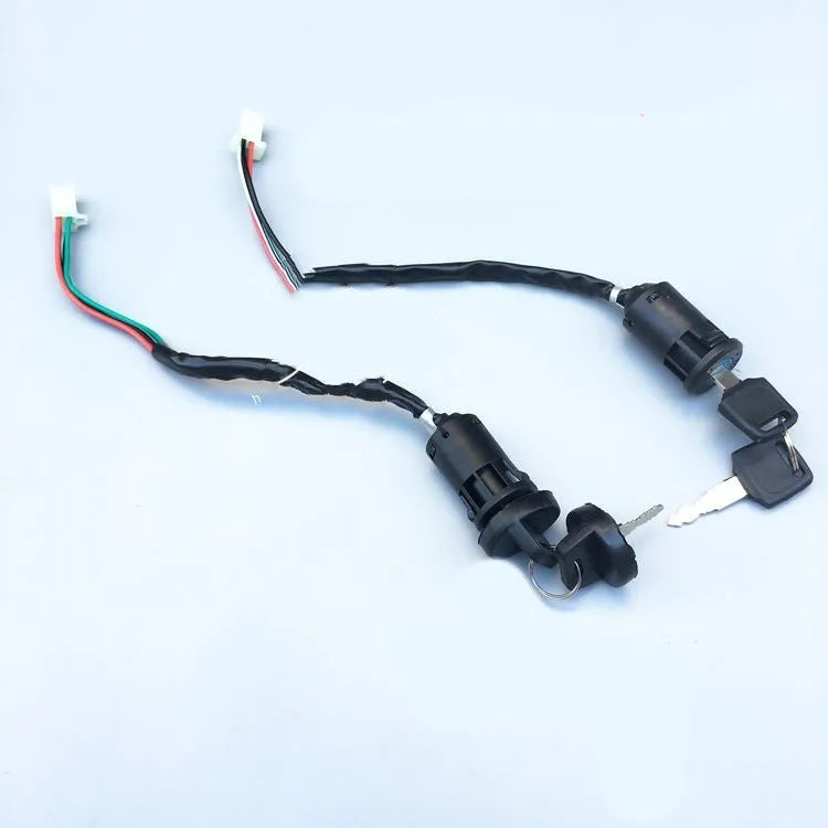 Waterproof electric car door lock with plastic housing and multiple wiring configuration options