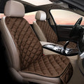 Cotton car seat cushion in wine red colour on vehicle seat