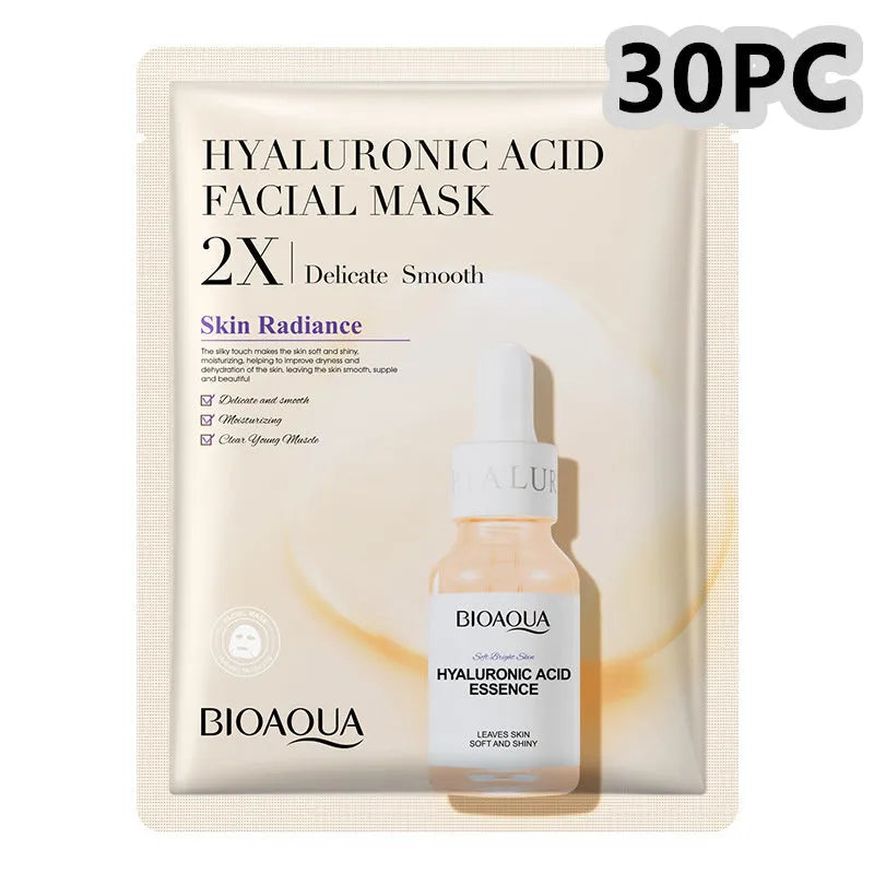 Single pack of a 30g gel facial sheet mask from a range including Collagen, Hyaluronic Acid, Vitamin C and Centella Asiatica variants.
