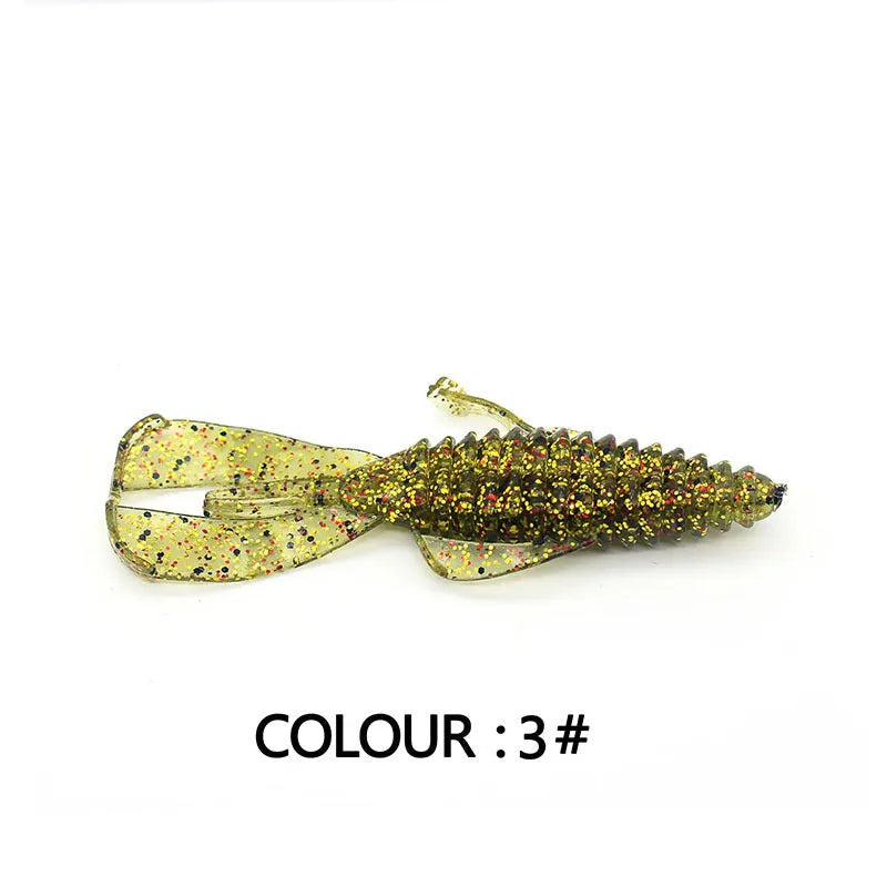 PVC fishing soft bait lure in two sizes with multiple colour variations for freshwater and saltwater angling