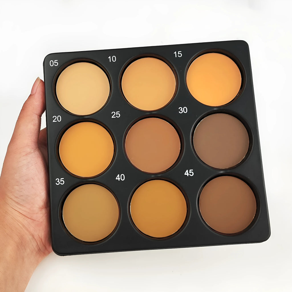 Dark matte makeup palette with nine waterproof colours for punk, INS, and national fashion styles