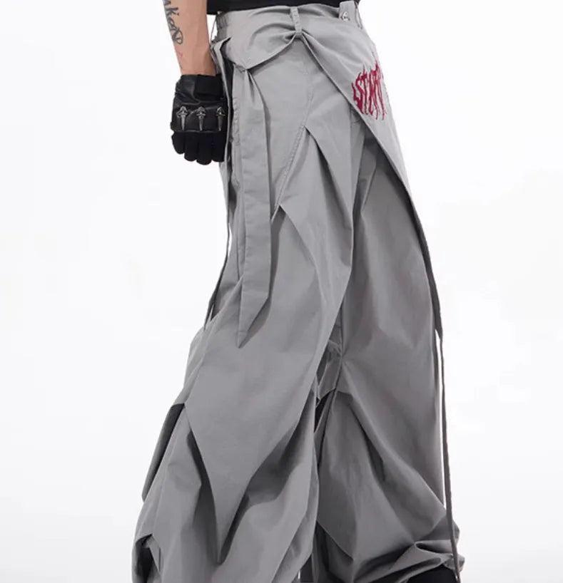Boys wide-leg trousers in Korean style design, solid black colour option