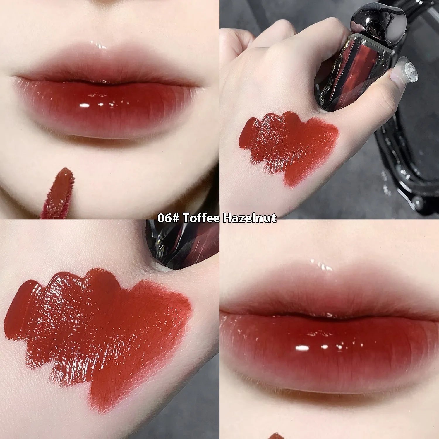Glacier Lava Lip Lacquer mirror lip gloss with water-light texture in seven colour options