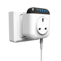 White Tuya smart temperature control socket with US plug and temperature sensor probe