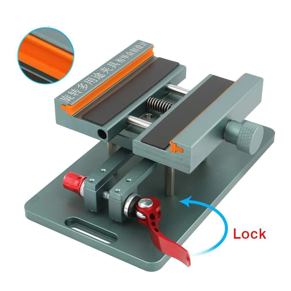 Mobile phone repair fixture with silicone grip for rear glass replacement