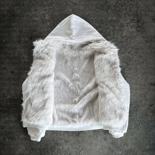 Casual baggy coat cardigan in black or white with long sleeves and loose fit