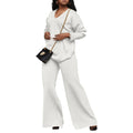 Women's brown thickened suede two-piece suit with long sleeves and trousers in Japanese Korean casual style