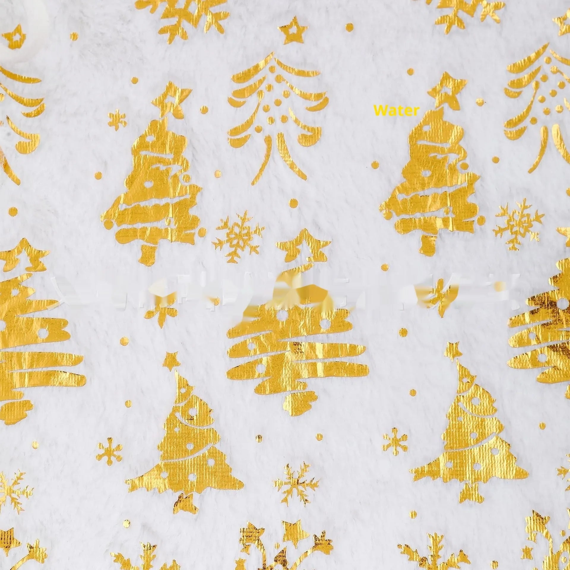 Plush Christmas tree decorative rug in snowflake and star patterns