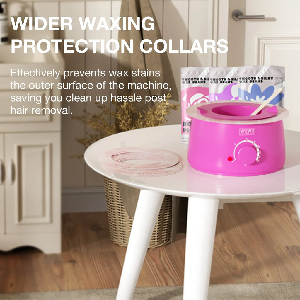 Professional 52-piece waxing kit with wax warmer, five natural wax beans, tools, and post-care products